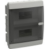 Корпус пластиковый IEK UNION ЩРВ-П-18 IP41 черная прозрачная дверь UIC-KP12-V-18-41-K01